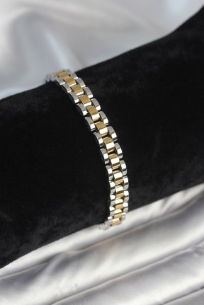 316l çelik Gold Ve Gümüş Renk 7 Mm Kalınlık Erkek Bileklik 316l çelik Gold Ve Gümüş Renk 7 Mm Kalınlık Erkek Bileklik
