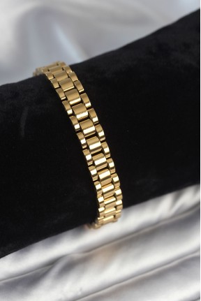 316l çelik Gold Renk 9 Mm Kalınlık Erkek Bileklik