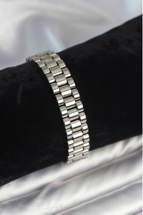 316l çelik Gümüş Renk 12 Mm Kalınlık Erkek Bileklik