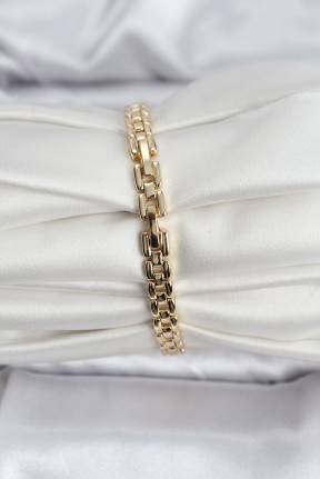 14k Gold Renk Kaplama Zirkon Kare Taşlı Cm Kadın Bileklik 14k Gold Renk Kaplama Zirkon Kare Taşlı Cm Kadın Bileklik