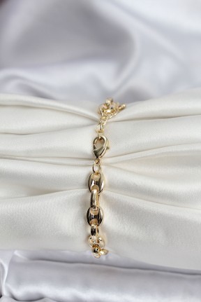 14k Gold Renk Kaplama Kahve çekirdeği Model Cm Kadın Bileklik 14k Gold Renk Kaplama Kahve çekirdeği Model Cm Kadın Bileklik