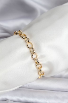 14k Gold Renk Kaplama Lazerli Zincir Model Cm Kadın Bileklik 14k Gold Renk Kaplama Lazerli Zincir Model Cm Kadın Bileklik