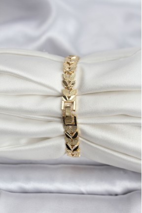 14k Gold Renk Kaplama Başak Model Cm Kadın Bileklik 14k Gold Renk Kaplama Başak Model Cm Kadın Bileklik