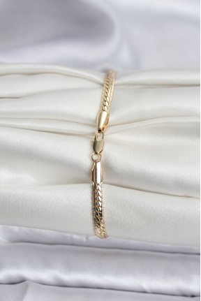 14k Gold Renk Kaplama Lazer Ezme Zincir Model Cm Kadın Bileklik 14k Gold Renk Kaplama Lazer Ezme Zincir Model Cm Kadın Bileklik