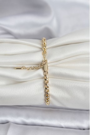 14k Gold Renk Kaplama Zincir Model Kadın Cm Bileklik 14k Gold Renk Kaplama Zincir Model Kadın Cm Bileklik