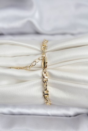 14k Gold Renk Kaplama Zincir Model Cm Kadın Bileklik 14k Gold Renk Kaplama Zincir Model Cm Kadın Bileklik