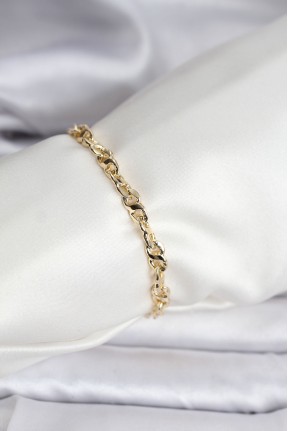 14k Gold Renk Kaplama Zincir Model Cm Kadın Bileklik 14k Gold Renk Kaplama Zincir Model Cm Kadın Bileklik