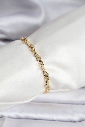 14k Gold Renk Kaplama Zincir Model Cm Kadın Bileklik 14k Gold Renk Kaplama Zincir Model Cm Kadın Bileklik