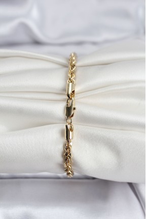 14k Gold Renk Kaplama Burgu Zincir Model Cm Kadın Bileklik 14k Gold Renk Kaplama Burgu Zincir Model Cm Kadın Bileklik