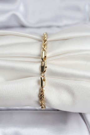 14k Gold Renk Kaplama Burgu Zincir Model Cm Kadın Bileklik 14k Gold Renk Kaplama Burgu Zincir Model Cm Kadın Bileklik