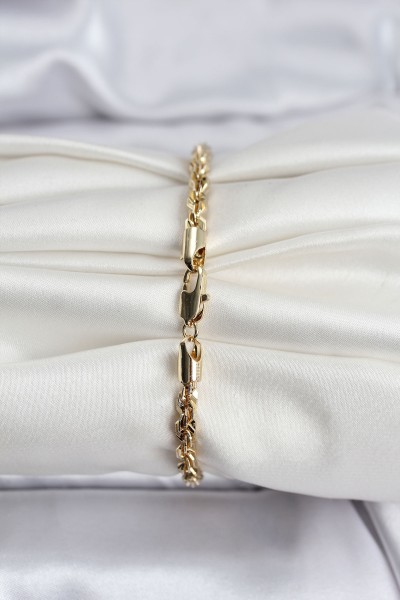 14k Gold Renk Kaplama Burgu Zincir Model Cm Kadın Bileklik 14k Gold Renk Kaplama Burgu Zincir Model Cm Kadın Bileklik