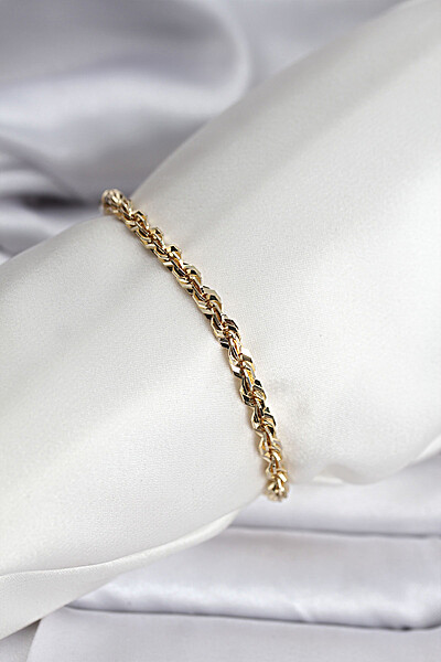 14k Gold Renk Kaplama Burgu Zincir Model Cm Kadın Bileklik 14k Gold Renk Kaplama Burgu Zincir Model Cm Kadın Bileklik