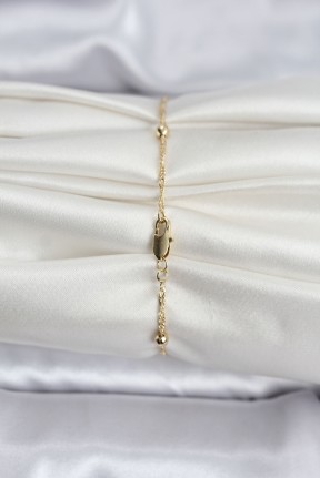14k Gold Renk Kaplama Topçuklu Model Cm Kadın Bileklik 14k Gold Renk Kaplama Topçuklu Model Cm Kadın Bileklik