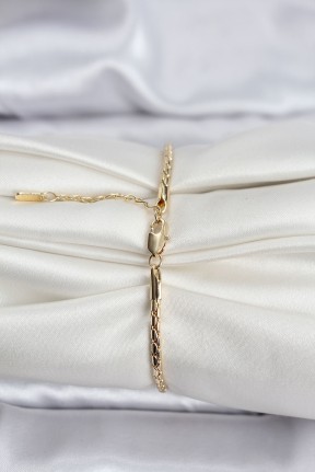 14k Gold Renk Kaplama Zincirli Model Cm Kadın Bileklik 14k Gold Renk Kaplama Zincirli Model Cm Kadın Bileklik