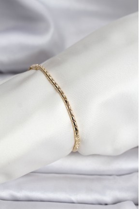 14k Gold Renk Kaplama Zincirli Model Cm Kadın Bileklik 14k Gold Renk Kaplama Zincirli Model Cm Kadın Bileklik