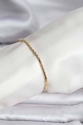 14k Gold Renk Kaplama Zincirli Model Cm Kadın Bileklik 14k Gold Renk Kaplama Zincirli Model Cm Kadın Bileklik