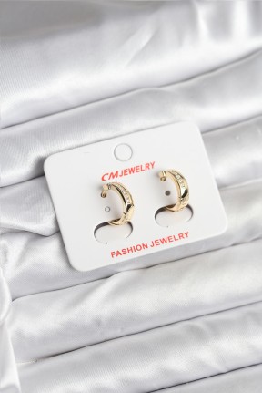 14k Gold Renk Kaplama Cm Kadın Küpe 14k Gold Renk Kaplama Cm Kadın Küpe