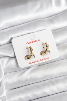 14k Gold Renk Kaplama Burgu Model Cm Kadın Küpe 14k Gold Renk Kaplama Burgu Model Cm Kadın Küpe