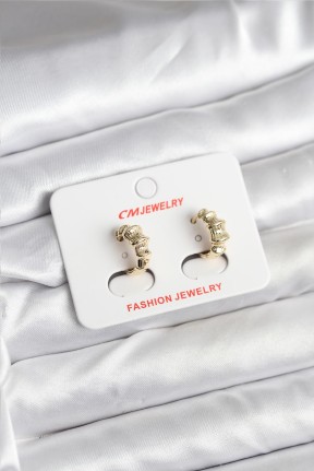 14k Gold Renk Kaplama Cm Kadın Küpe 14k Gold Renk Kaplama Cm Kadın Küpe