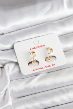 14k Gold Renk Kaplama Cm Kadın Küpe 14k Gold Renk Kaplama Cm Kadın Küpe