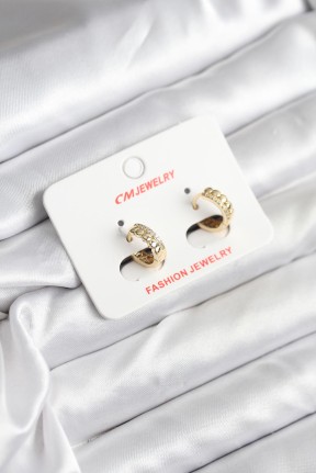 14k Gold Renk Kaplama Cm Kadın Küpe 14k Gold Renk Kaplama Cm Kadın Küpe