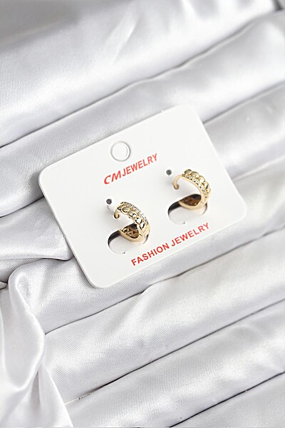 14k Gold Renk Kaplama Cm Kadın Küpe 14k Gold Renk Kaplama Cm Kadın Küpe