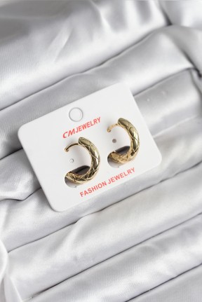 14k Gold Renk Kaplama Cm Kadın Küpe 14k Gold Renk Kaplama Cm Kadın Küpe