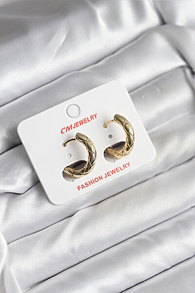 14k Gold Renk Kaplama Cm Kadın Küpe 14k Gold Renk Kaplama Cm Kadın Küpe