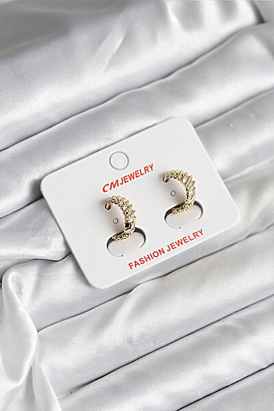 14k Gold Renk Kaplama Cm Kadın Küpe 14k Gold Renk Kaplama Cm Kadın Küpe