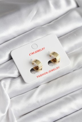 14k Gold Renk Kaplama Cm Kadın Küpe 14k Gold Renk Kaplama Cm Kadın Küpe