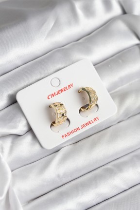 14k Gold Renk Kaplama Cm Kadın Küpe 14k Gold Renk Kaplama Cm Kadın Küpe