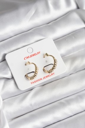 14k Gold Renk Kaplama Cm Kadın Küpe 14k Gold Renk Kaplama Cm Kadın Küpe