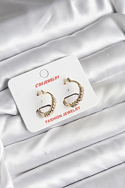 14k Gold Renk Kaplama Cm Kadın Küpe 14k Gold Renk Kaplama Cm Kadın Küpe