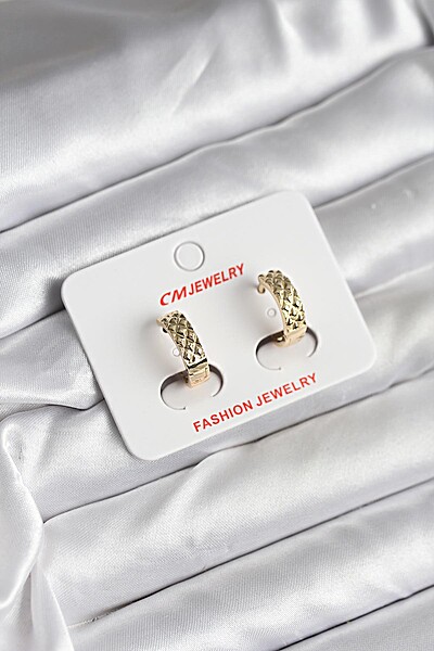 14k Gold Renk Kaplama Cm Kadın Küpe 14k Gold Renk Kaplama Cm Kadın Küpe