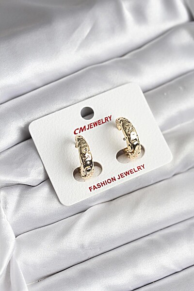 14k Gold Renk Kaplama Cm Kadın Küpe 14k Gold Renk Kaplama Cm Kadın Küpe