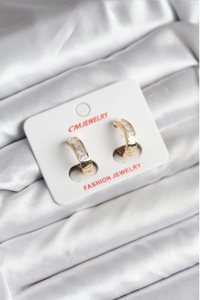 14k Gold Renk Kaplama Cm Kadın Küpe 14k Gold Renk Kaplama Cm Kadın Küpe