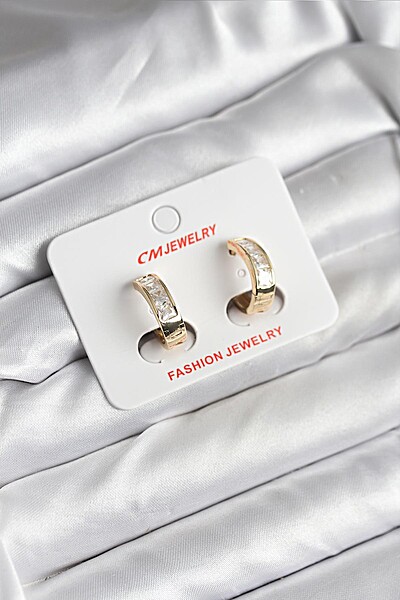 14k Gold Renk Kaplama Cm Kadın Küpe 14k Gold Renk Kaplama Cm Kadın Küpe