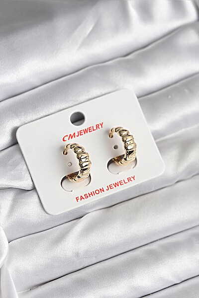 14k Gold Renk Kaplama Cm Kadın Küpe 14k Gold Renk Kaplama Cm Kadın Küpe