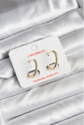 14k Gold Renk Kaplama Burgu Halka Cm Kadın Küpe 14k Gold Renk Kaplama Burgu Halka Cm Kadın Küpe