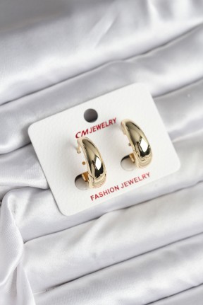 14k Gold Renk Kaplama Halka Cm Kadın Küpe 14k Gold Renk Kaplama Halka Cm Kadın Küpe