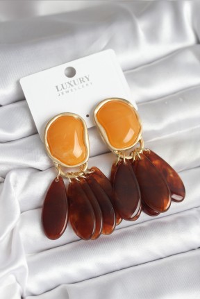 Pirinç Gold Renk Vintage Model Kadın Küpe Pirinç Gold Renk Vintage Model Kadın Küpe