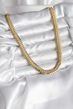 14k Gold Renk Kaplama Zincir Modelli Cm Kadın Kolye 14k Gold Renk Kaplama Zincir Modelli Cm Kadın Kolye