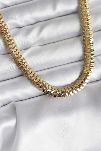 14k Gold Renk Kaplama Zincir Modelli Cm Kadın Kolye 14k Gold Renk Kaplama Zincir Modelli Cm Kadın Kolye