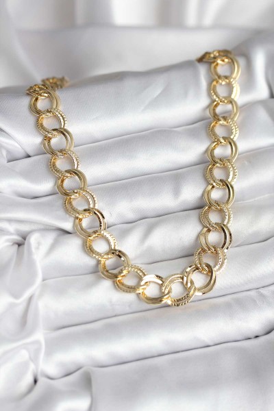 14k Gold Renk Kaplama Samanyolu Model Cm Kadın Kolye 14k Gold Renk Kaplama Samanyolu Model Cm Kadın Kolye