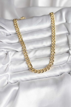 14k Gold Renk Kaplama Kalın Zincir Model Cm Kadın Kolye 14k Gold Renk Kaplama Kalın Zincir Model Cm Kadın Kolye