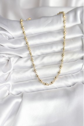 14k Gold Renk Kaplama Topçuklu Zincir Model Cm Kadın Kolye 14k Gold Renk Kaplama Topçuklu Zincir Model Cm Kadın Kolye