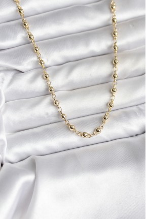 14k Gold Renk Kaplama Topçuklu Zincir Model Cm Kadın Kolye 14k Gold Renk Kaplama Topçuklu Zincir Model Cm Kadın Kolye
