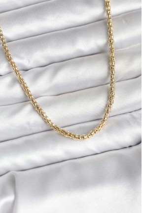 14k Gold Renk Kaplama Boru Zincir Model Cm Kadın Kolye 14k Gold Renk Kaplama Boru Zincir Model Cm Kadın Kolye