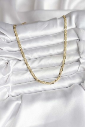 14k Gold Renk Kaplama Plaka Ezme Model Zincirli Cm Kadın Kolye 14k Gold Renk Kaplama Plaka Ezme Model Zincirli Cm Kadın Kolye