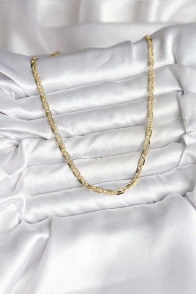 14k Gold Renk Kaplama Plaka Ezme Model Zincirli Cm Kadın Kolye 14k Gold Renk Kaplama Plaka Ezme Model Zincirli Cm Kadın Kolye